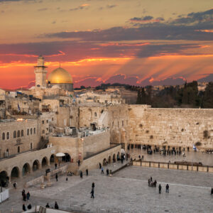 Western Wall at the Dome Of The Rock on the Temple Mount in Jerusalem, Israel