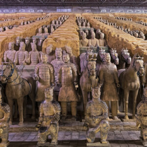 The world famous Terracotta Army, part of the Mausoleum of the First Qin Emperor and a UNESCO World Heritage Site located in Xian China