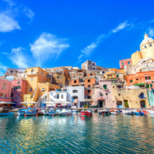 Procida, beautiful island in the mediterranean sea, Naples, Italy.