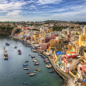From the Island of Procida, Bay of Naples, Italy